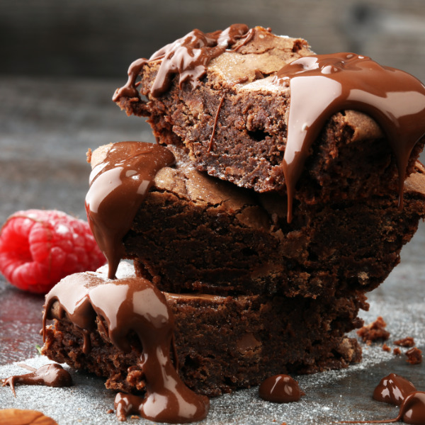 Brownies mit Schokosauce