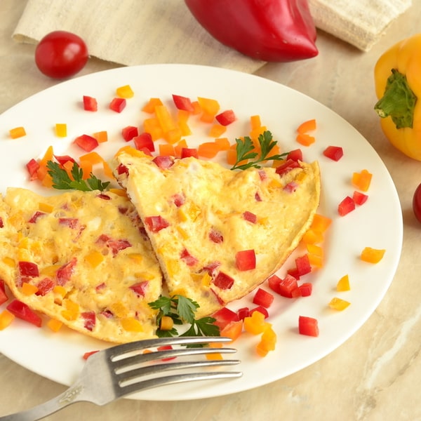 Paprika-Tomaten-Omelett - lowcarbrezeptdestages.de