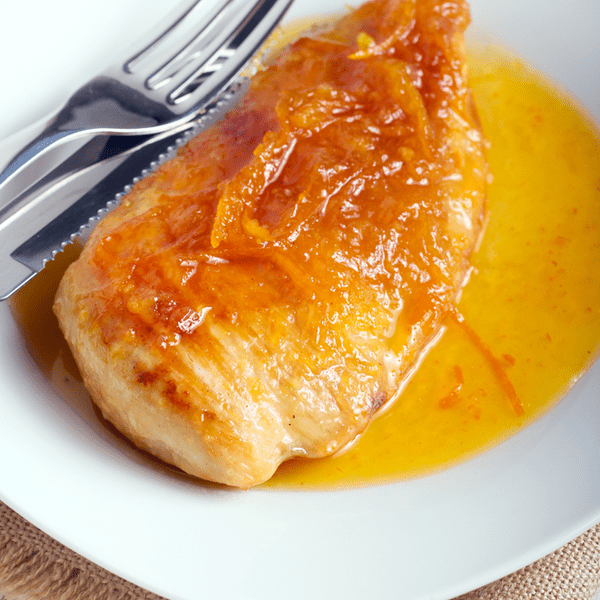 Hühnerbrust mit Kräutern und Apfelmus