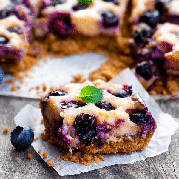 Cremiger Blaubeerkuchen