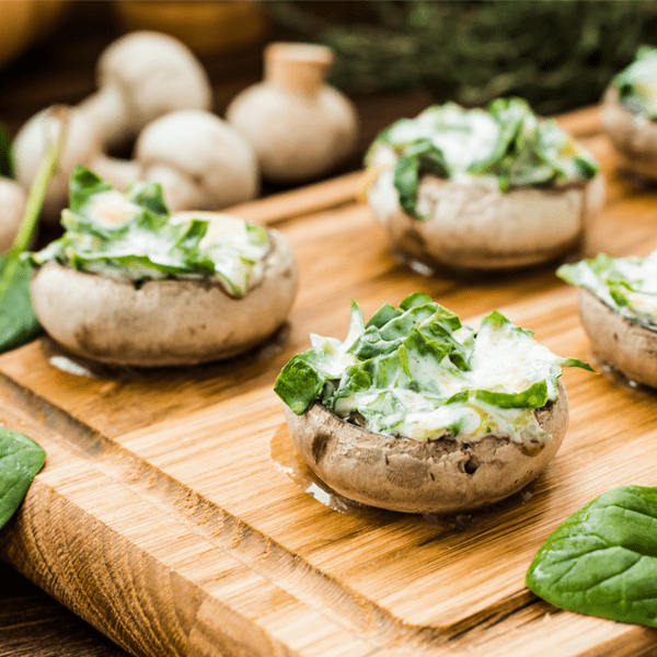 Gefüllte Spinat-Champignons