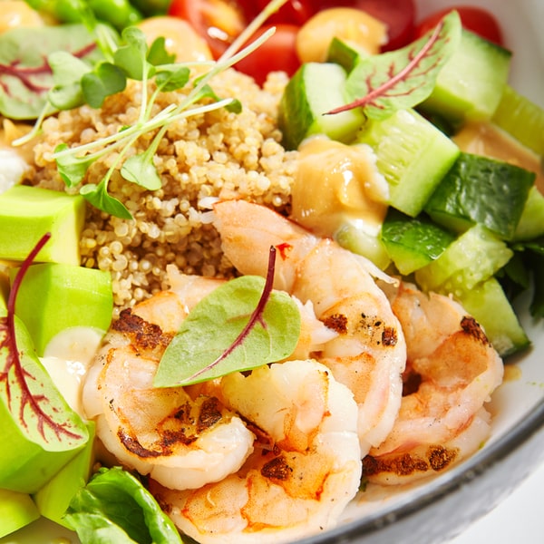 Avocado-Scampi-Salat