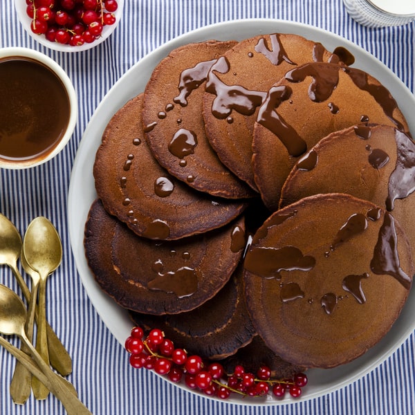 Schoko-Mandel-Pancakes